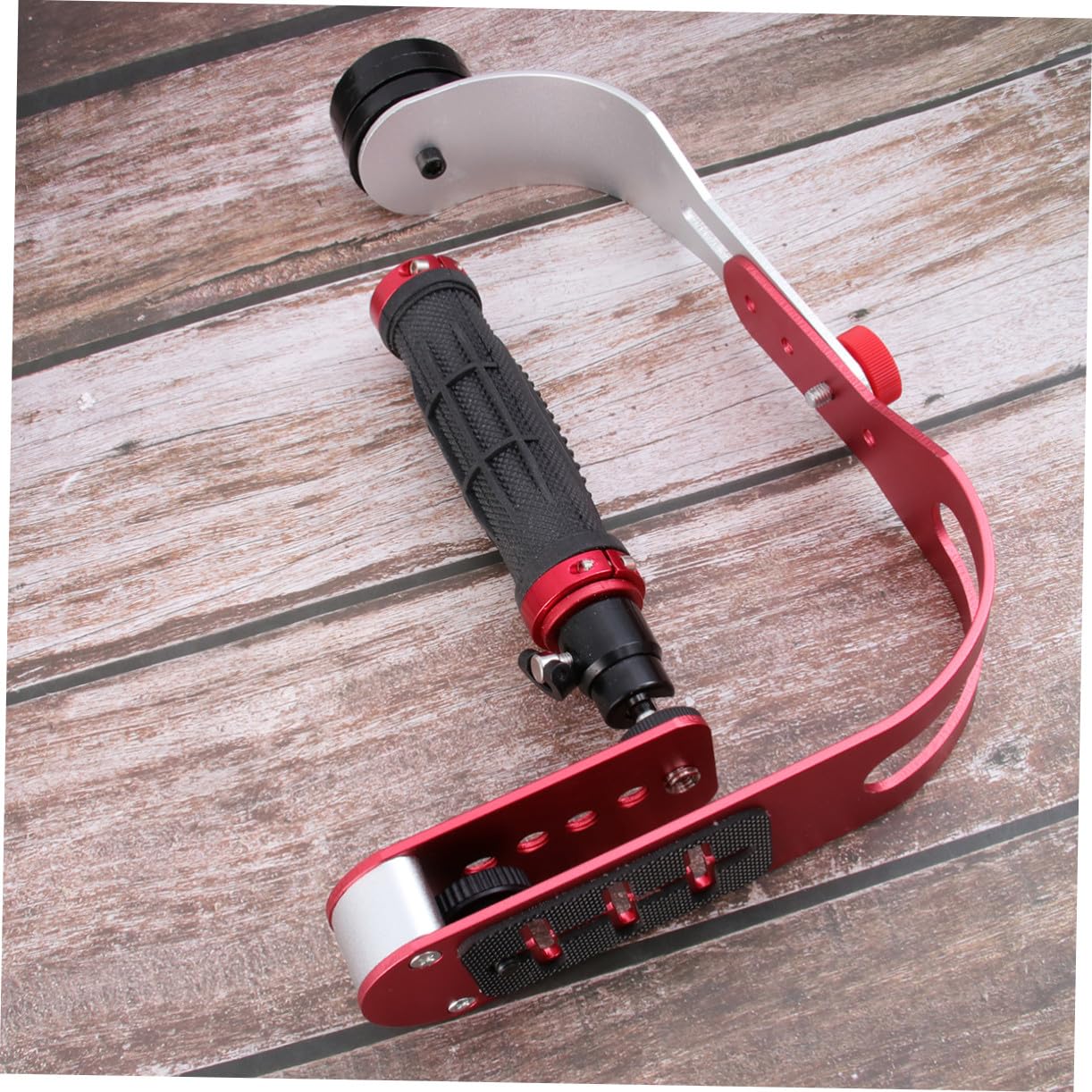 Stabilizzatore Fotocamera Video Portatile Rosso in Lega di Alluminio | Camera e Dv, Movimento Fluido e Preciso, Viaggio e Riprese da Angolazioni Basse