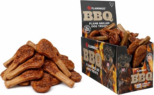 Snacks para Perros - Flamingo BBQ Costilla con Pollo L - 13 x 5 x 1 cm - 1,9 kg 