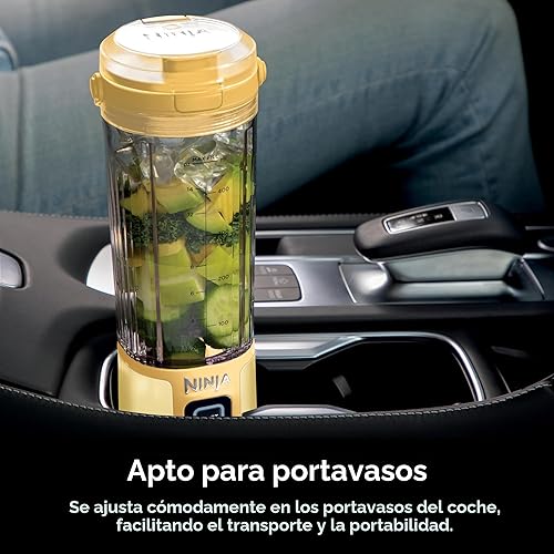 Miniatura 4 de Ninja Blast Batidora portátil, inalámbrica, recipiente de 18 onzas, licuadora personal para batidos y licuados, sin BPA, tapa a prueba de fugas y
