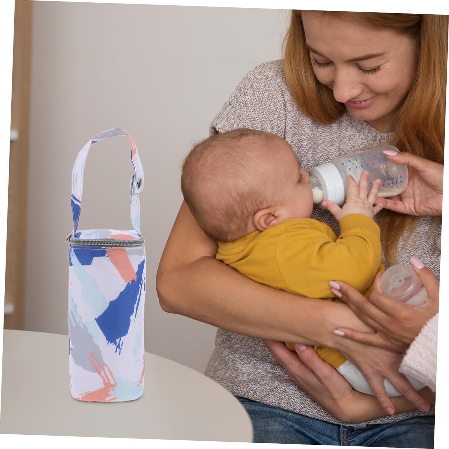 Stroller Baby Bottle Thermal Bag Insulated Bottle Cooler Breast Milk Storage Portable Cooler Bag for Plane Daycare Travel