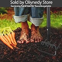 Vista 7 de Oliynedy Herramienta de jardín para cultivar azadas de estribo, herramienta de jardín resistente, azada de bucle, herramienta de mano