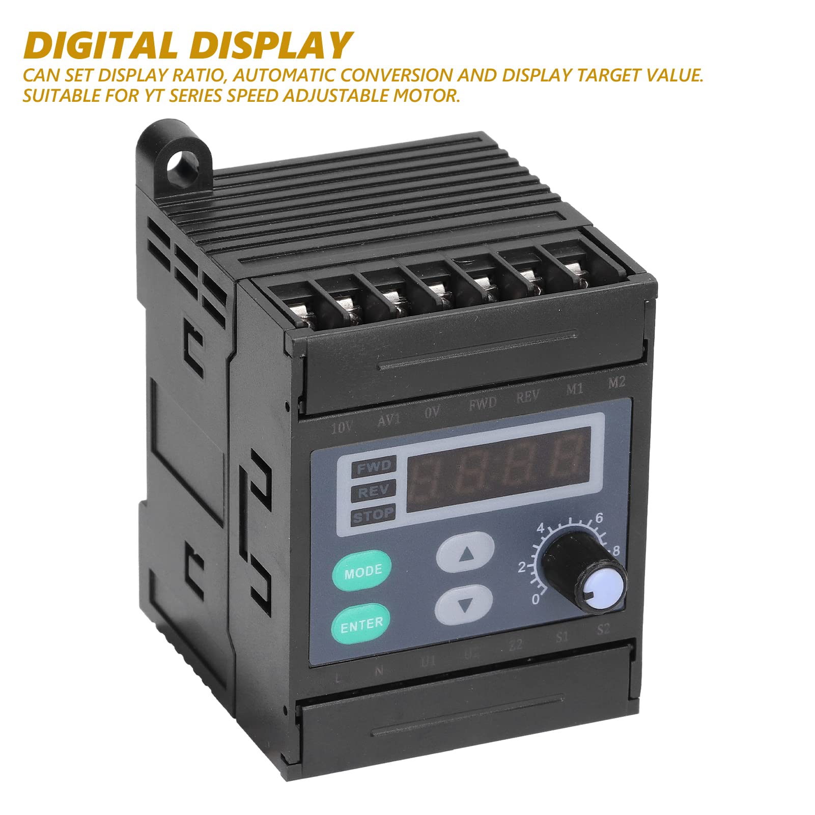 Regolatore di Velocità del Motore 220V, Regolatore di Velocità del Motore Monofase Display Digitale Accessorio Regolatore Integrato