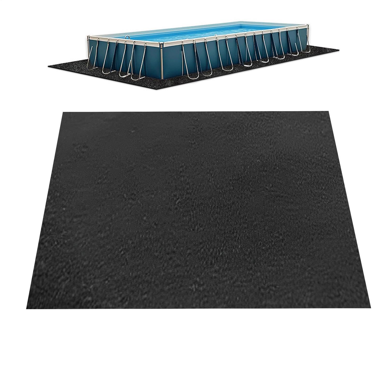 Rectangle Pool Liner Pad - Paddling Pool Ground Cloth | Anti-Slip Puncture Resistant Swimming Pools Floor Protector | Under Liner Heavy Ground Pools Pad Rectangle Mat | For Outdoor Summer Recreation