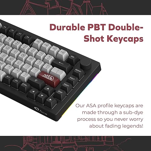 Miniatura 4 de Akko Dracula Castle 5075B Plus Teclado inalámbrico para juegos  Teclado inalámbrico LED RGB con teclas PBT  Teclado Bluetooth de 24 GHz  Teclado