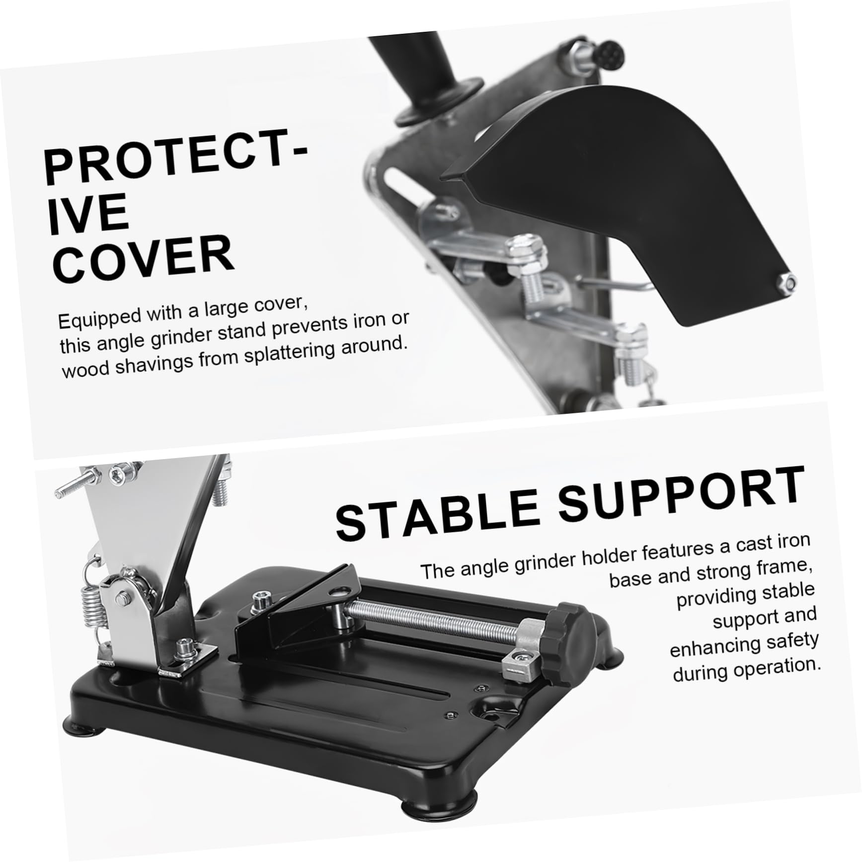 Soporte para Amoladora Angular de Banco Ajustable Negro
