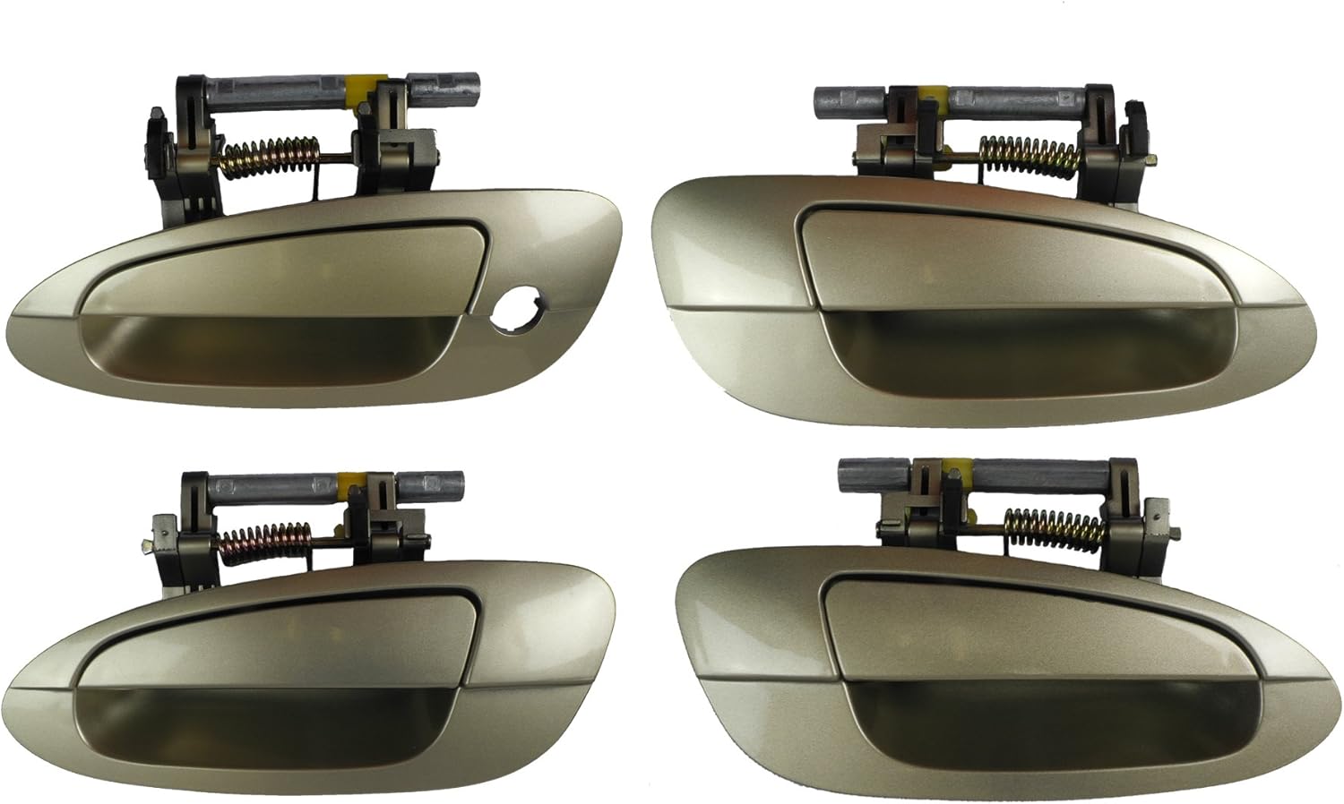 Compatible with Nissan 02-06 Altima EY1 Velvet Beige Metallic Set 4PCS Outside Door Handle 2002 2003 2004 2005 2006