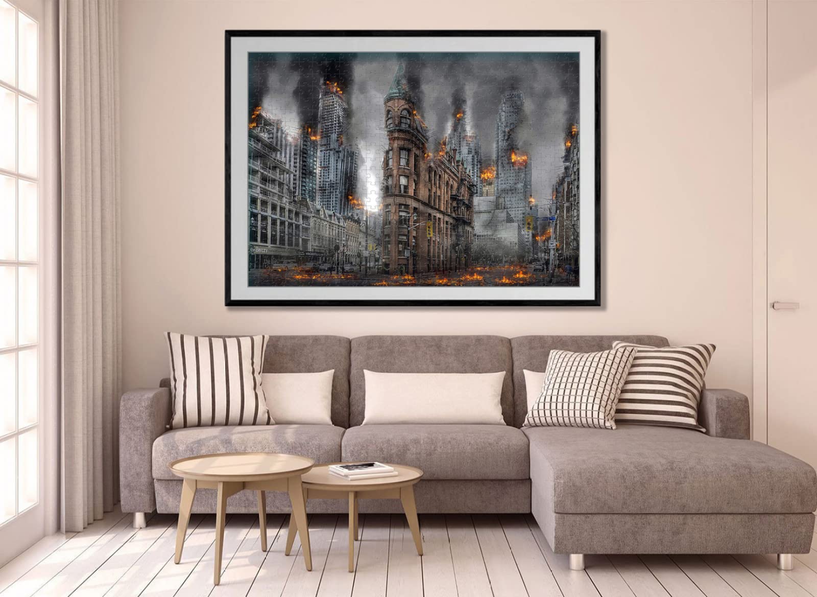 Hölzernes 7000-Teile-Puzzle Destruction City Herausforderndes Puzzle