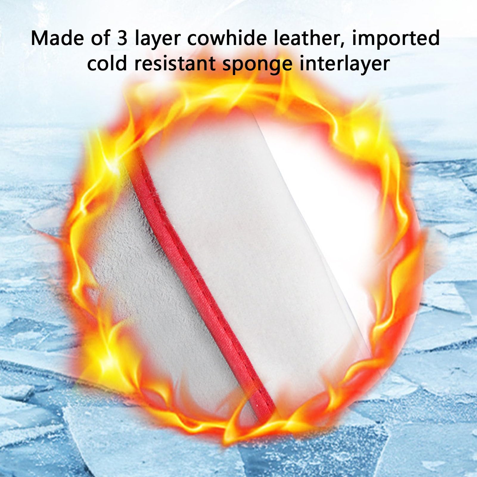 320 ℉ Guanti Protettivi per Basse Temperature, Guanti Criogenici in Pelle Impermeabili di Sicurezza Guanti Azoto Liquido LN2 per Conservazione Frigorifera di Azoto Liquido con