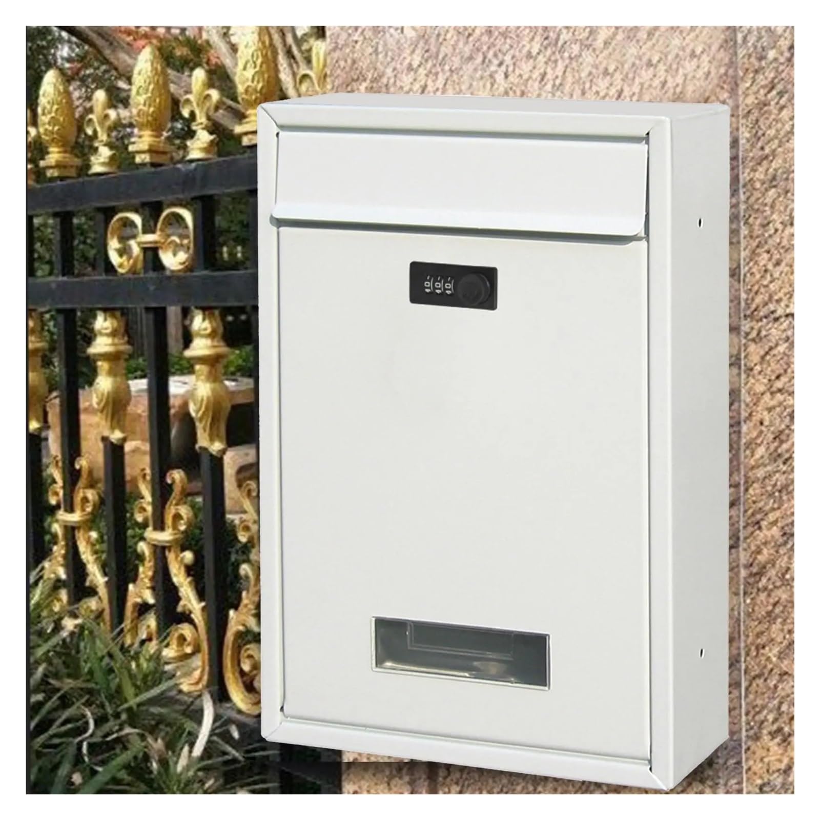 Buzones Buzón de Metal for Montaje en Pared, buzón con Cerradura codificada, buzón for Colgar con Cerradura de combinación, buzón for Puerta Interior Exterior Buzón De Correos