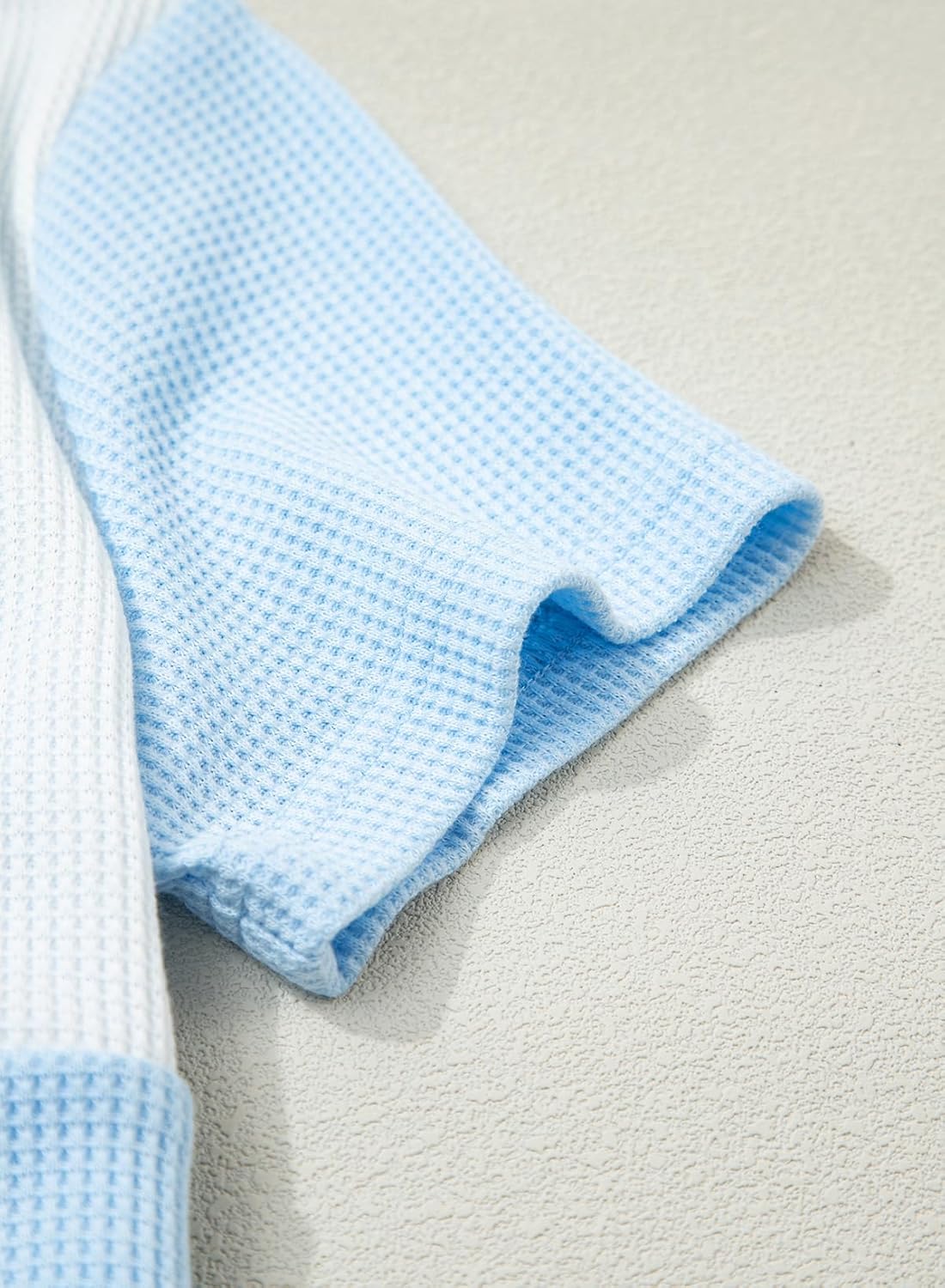 blibean Girls Summer Clothes Sets Kids Waffle Colorblock Outfits Size 6-15 Years - Image 9