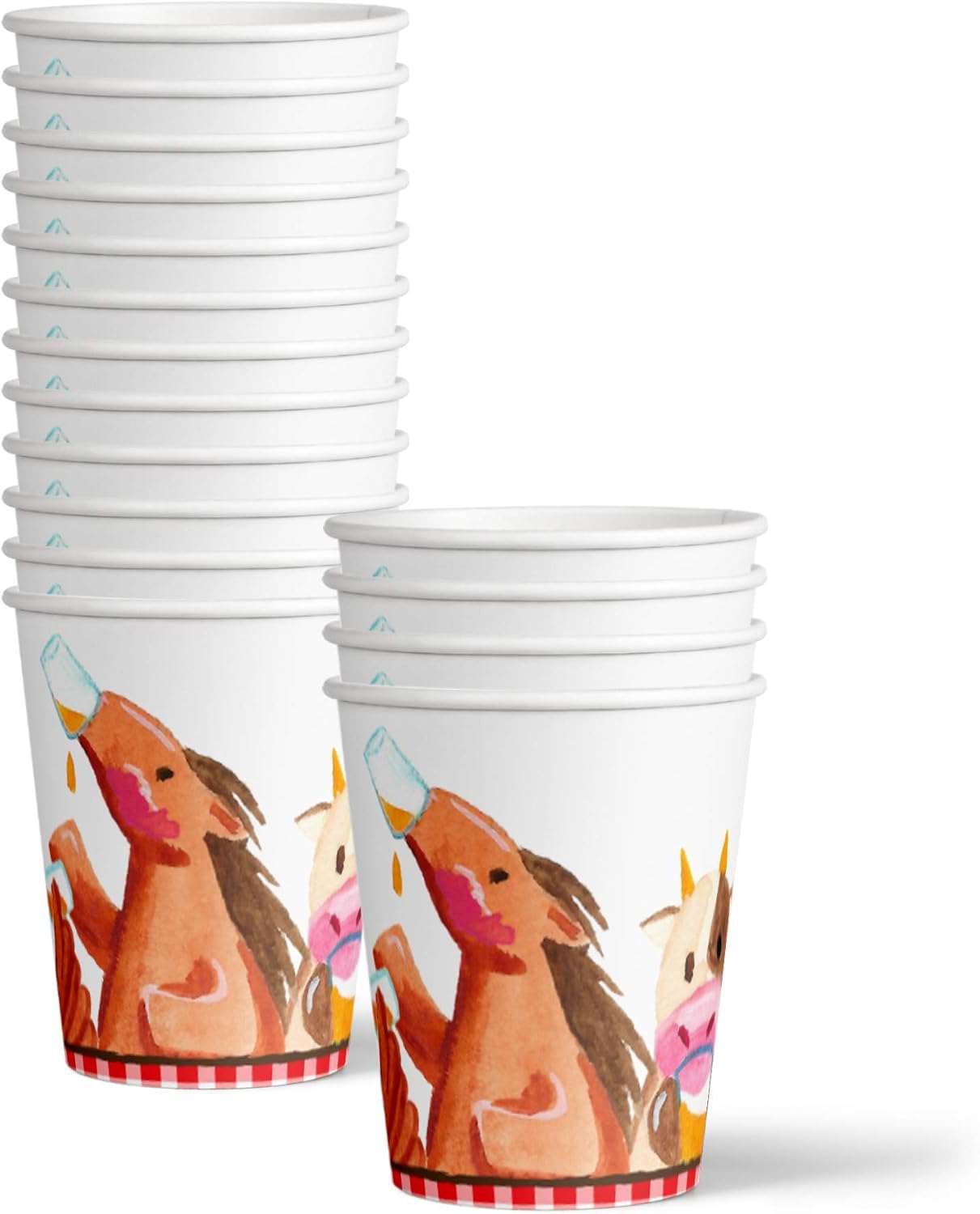 Barnyard Farm Animals Vintage Birthday Party Supplies Set Plates Napkins Cups Tableware Kit for 16