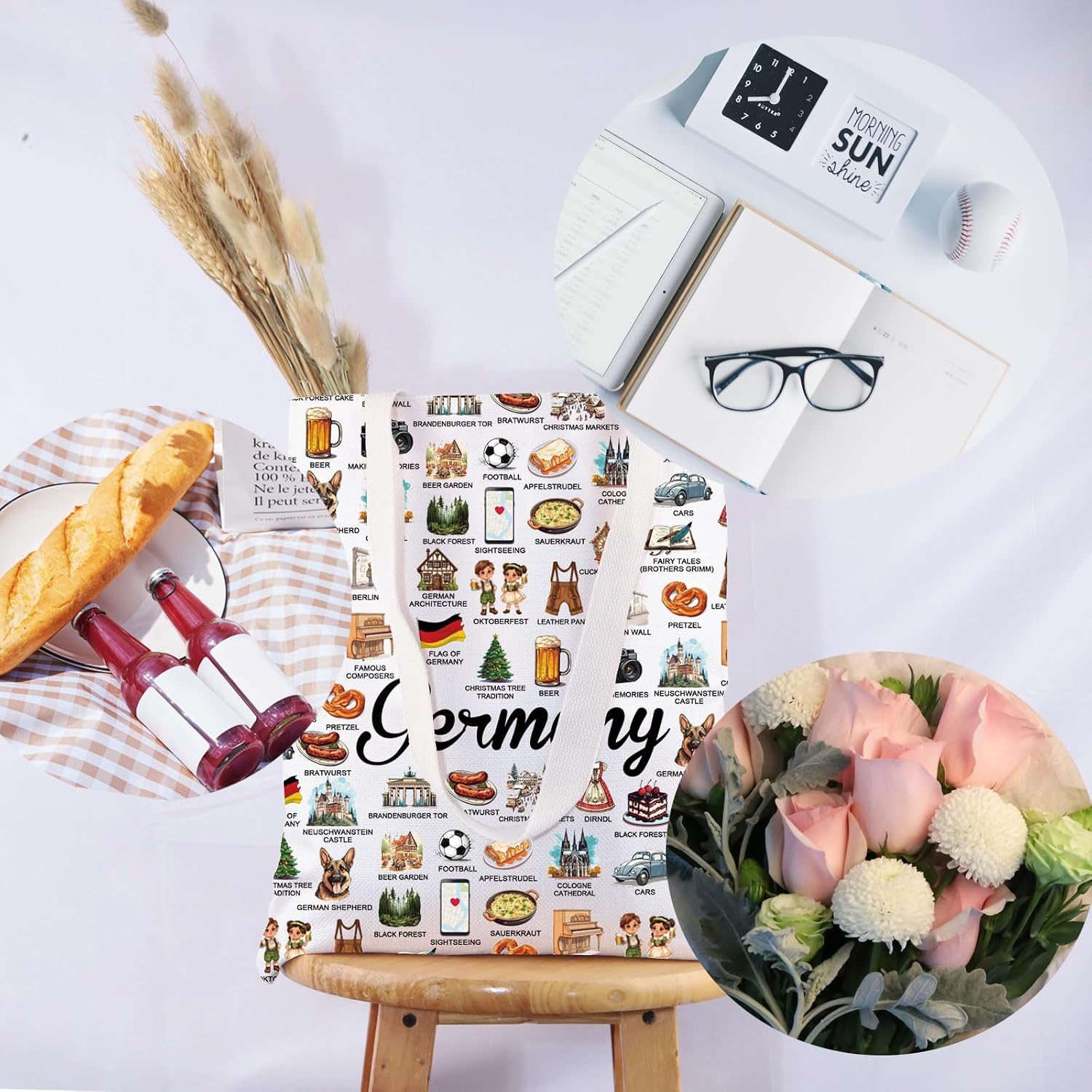 G2TUP Germany Lover Gift Germany Travel Tote Bag German Culture Handbag Germany Tourism Gift German Lover Gift image 5