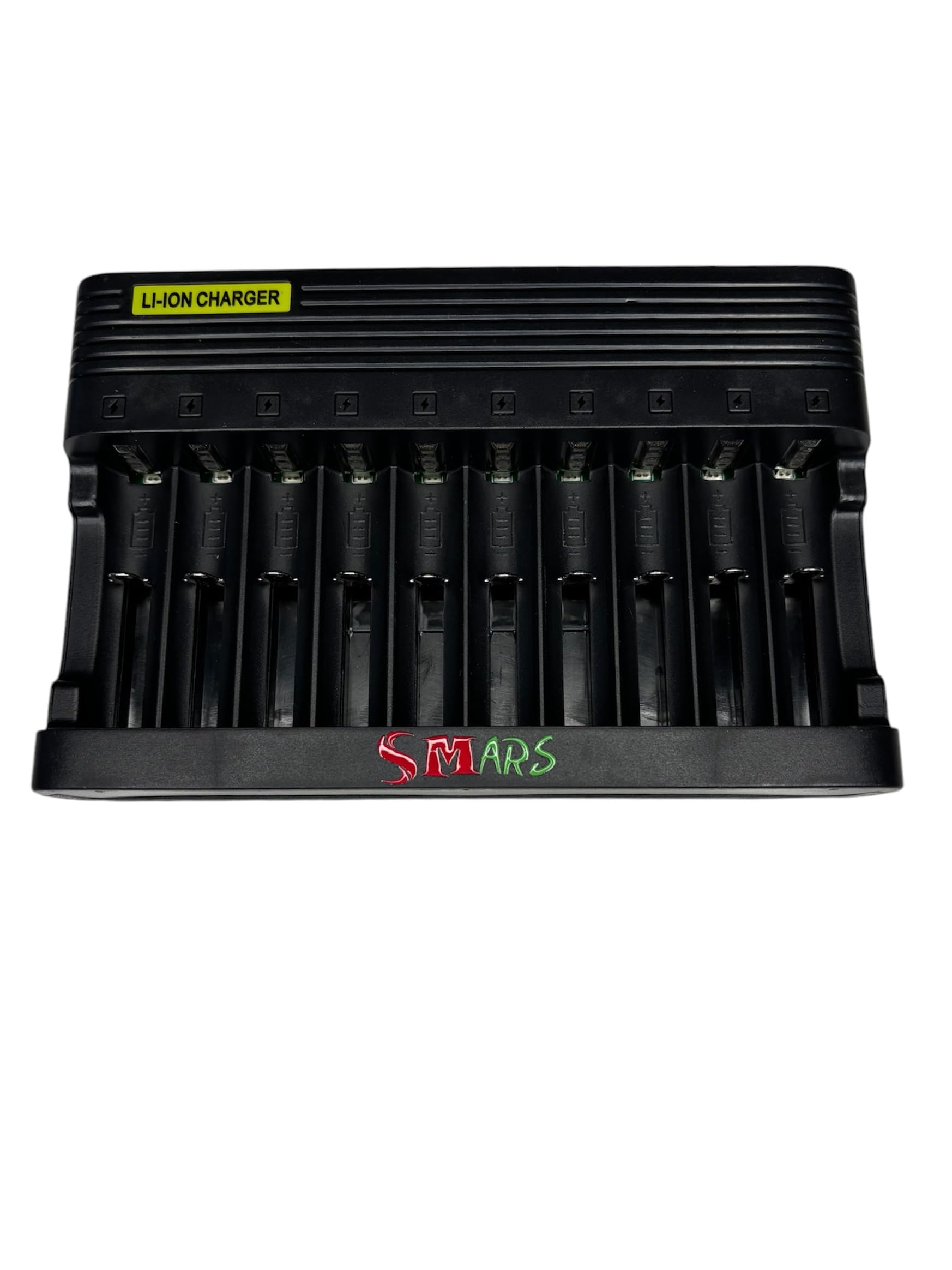 Smars Lithium ion Battery Charger 10-Slot for 3.7V Li-ion 18650 26650 16340 18500 10440 18350 17670 Multicharger for RCR123 Batteries-image-29