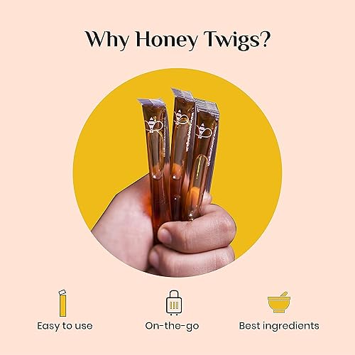 Miniatura 4 de Honey Twigs - Paquete de palitos de miel pura  Combo puro sabor Himalaya y limón - 60 unidades (30 pajitas cada uno)  100% natural, para llevar, sin