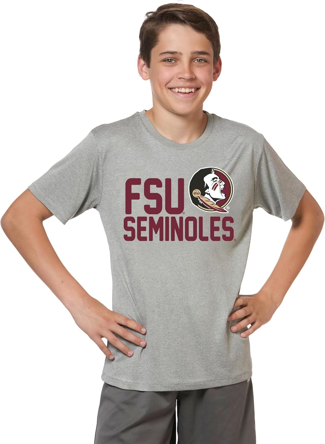 Little King NCAA Boys Youth-Poly Tech T-Shirt-Team Colors-YS YM YL YXL