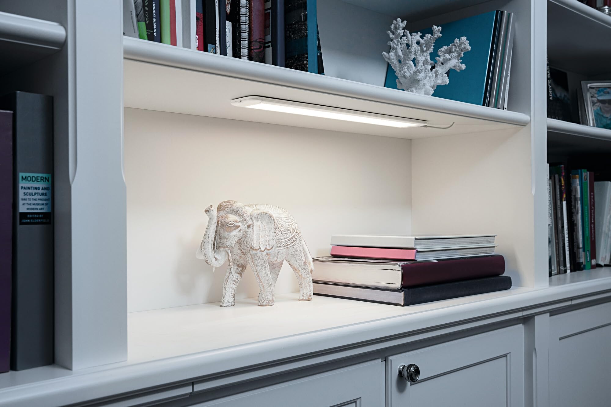 OSRAM Oświetlenie podszafkowe SMART+ Wifi wąskie 50x3,75 z TW, w kolorze białym z obudową aluminiową, stopień ochrony IP20 do użytku wewnątrz pomieszczeń, łatwe w montażu