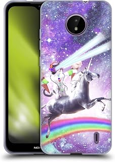 Head Case Designs Officially Licensed James Booker Ice Cream Lazer Cat Space Unicorn Ride Soft Gel Case Compatible With Nokia C10 / C20