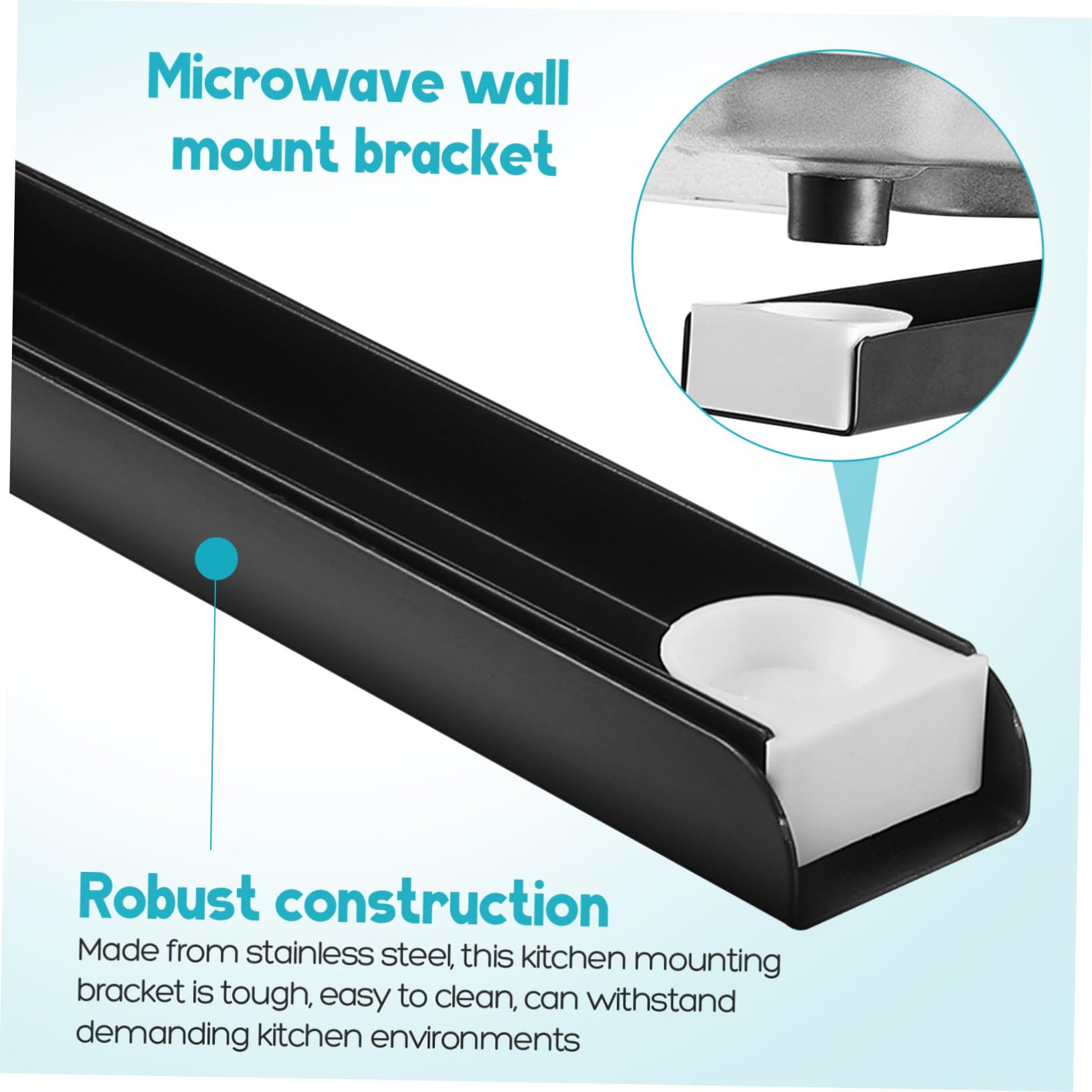 Soporte Ajustable para Microondas de Acero Inoxidable Resistente Estantería de Pared para Cocina Ahorra Espacio Montaje Fácil y Adaptable para Varios de Horno Microondas