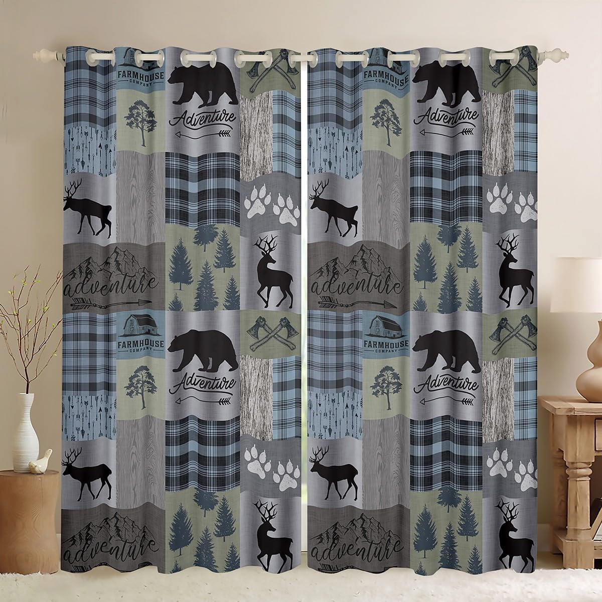 Winter Ski Sports Window Curtain,Cartoon Skiing Skier Curtains,Snow Extreme Sports Window Treatment Curtain for Kids Boys Girls Teens Living Room,Colorful White Window Drapes,2 Panels,52Wx63L