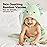 KeaBabies Hooded Baby Towel for Newborn - Viscose Derived from Bamboo Large Baby Bath Towels with Hood for Boys, Girls, Toddler, Extra Absorbent & Soft Newborn Bath Essentials (Triceratops, Petite)