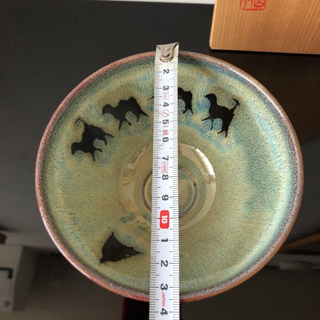 ◇茶道具◇京焼 原平窯 加藤昌山造 仁清写 鉄線絵 数茶碗 十客揃◇共箱