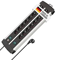 BRENNENSTUHL 1391000916 - Base múltiple Premium-Alu-Line Technics con 2 y 3 interruptores (16 tomas)