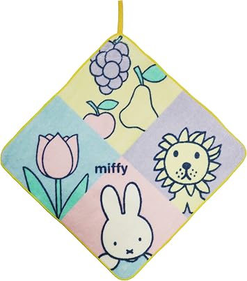 Maru Shin Loop Towel Miffy Miffy Bermie Spring Day, Nursery and School Entrance Goods, Nursery and School Preparation, Kindergarten, Elementary School, Boys and Girls, 13.0 x 13.0 inches 33 x 33 cm
