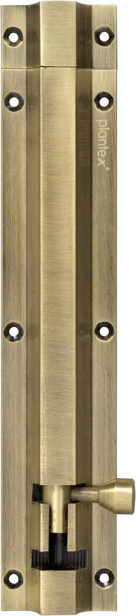 Plantex Stainless Steel Tower Bolt 8 inch/Tower Bolt for Home,Offices Doors and Windows/Tower Bolt for Main Door/Door Latch/Kundi/Chitakini/Door Latch for Windows (Brass Antique, Pack of 1)