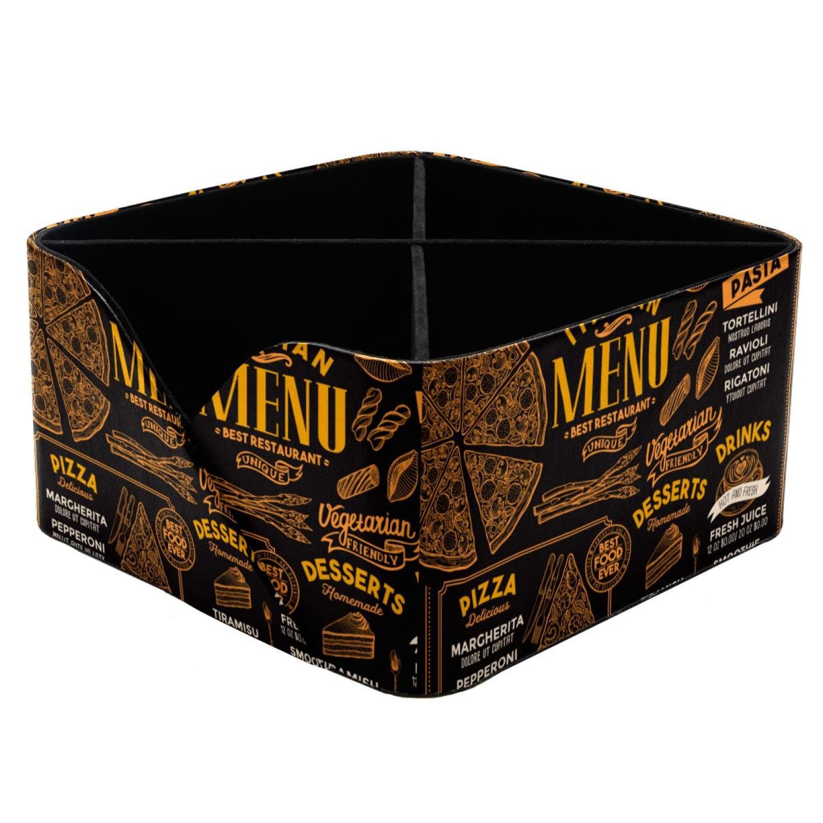 Organiseur de bureau pour menu de restaurant et fournitures de bureau à 4 compartiments