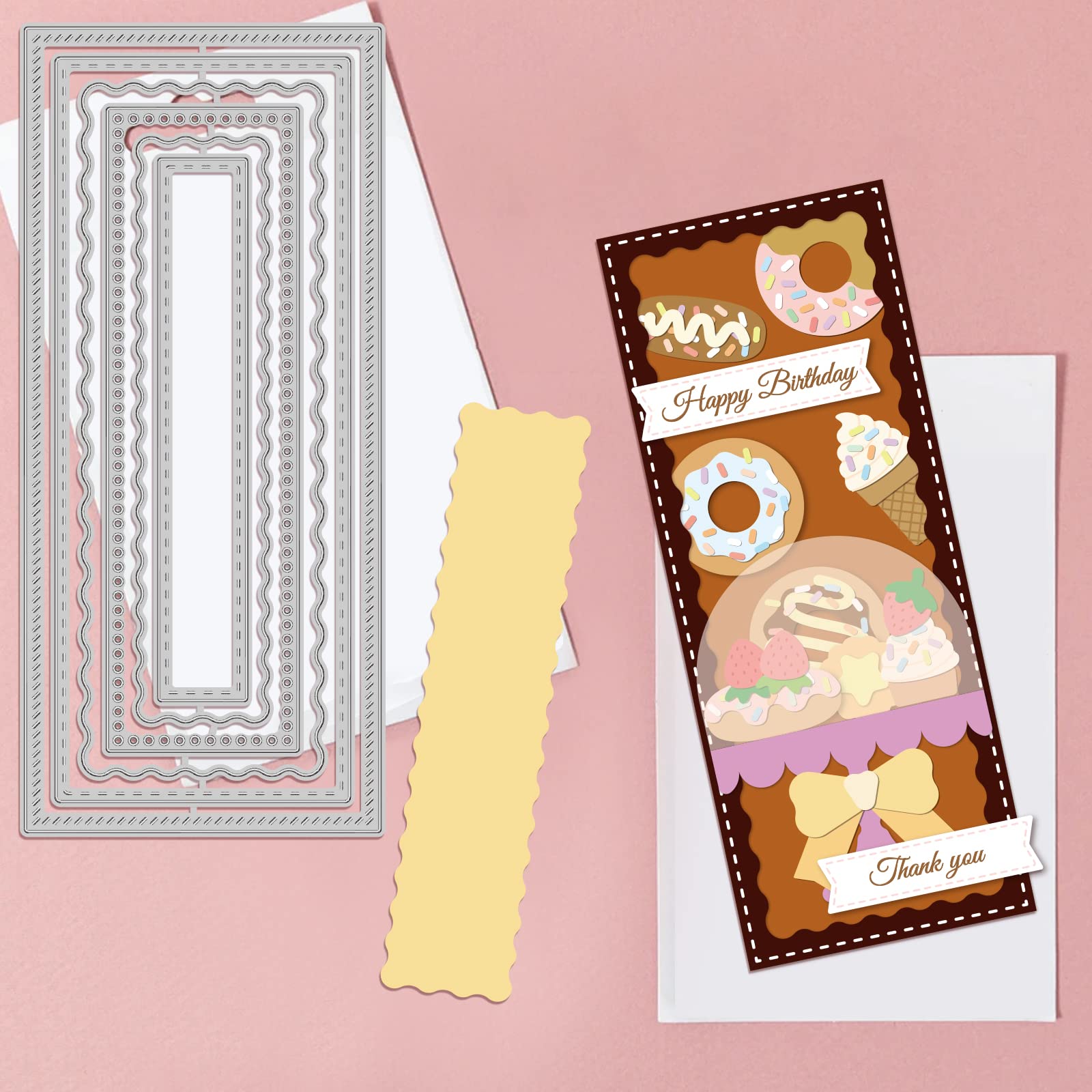 GLOBLELAND Stanzformen Set - 13-teilige Projektor Rahmen Schablonen Für Scrapbooking