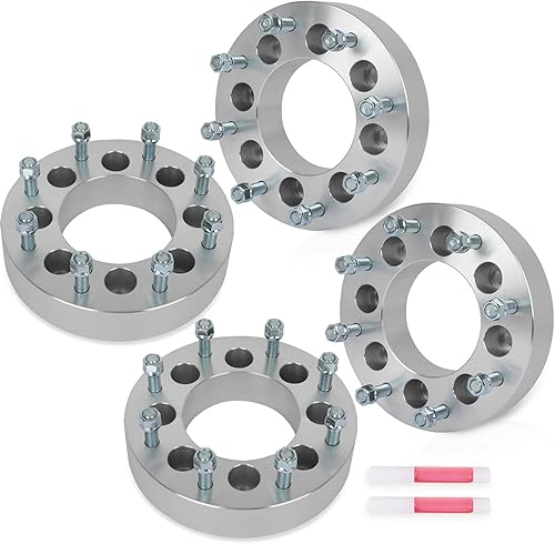 AINTIER 4 adaptadores de espaciadores de rueda de 2 pulgadas 8x170 a 8x200, centrados en orejetas, 8 lengüetas, 14x1.5, 4.921 in, compatible con