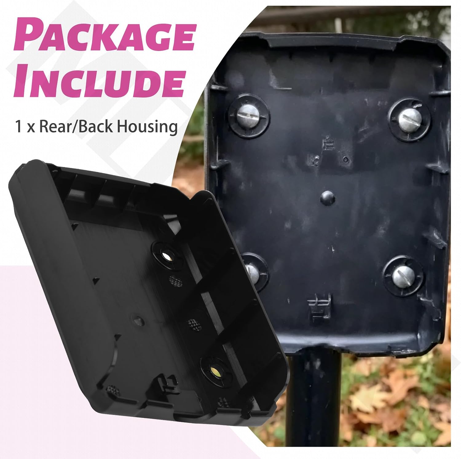 K093A0763 Rear/Back Housing Compatible with Lift-Master keypad, Only fit KPW5 and KPW250, Black
