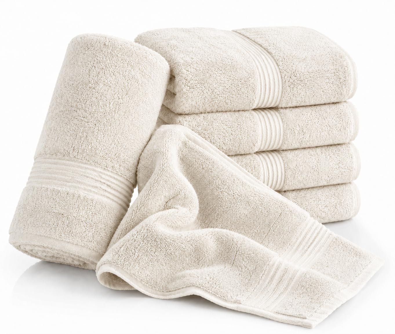 Nod Off Luxury 100% Egyptian Ring Spun Cotton Towels 600GSM | Super Soft Highly Absorbent Hotel Quality | Bath Sheet 80x140cm | Cream | Pack of 1