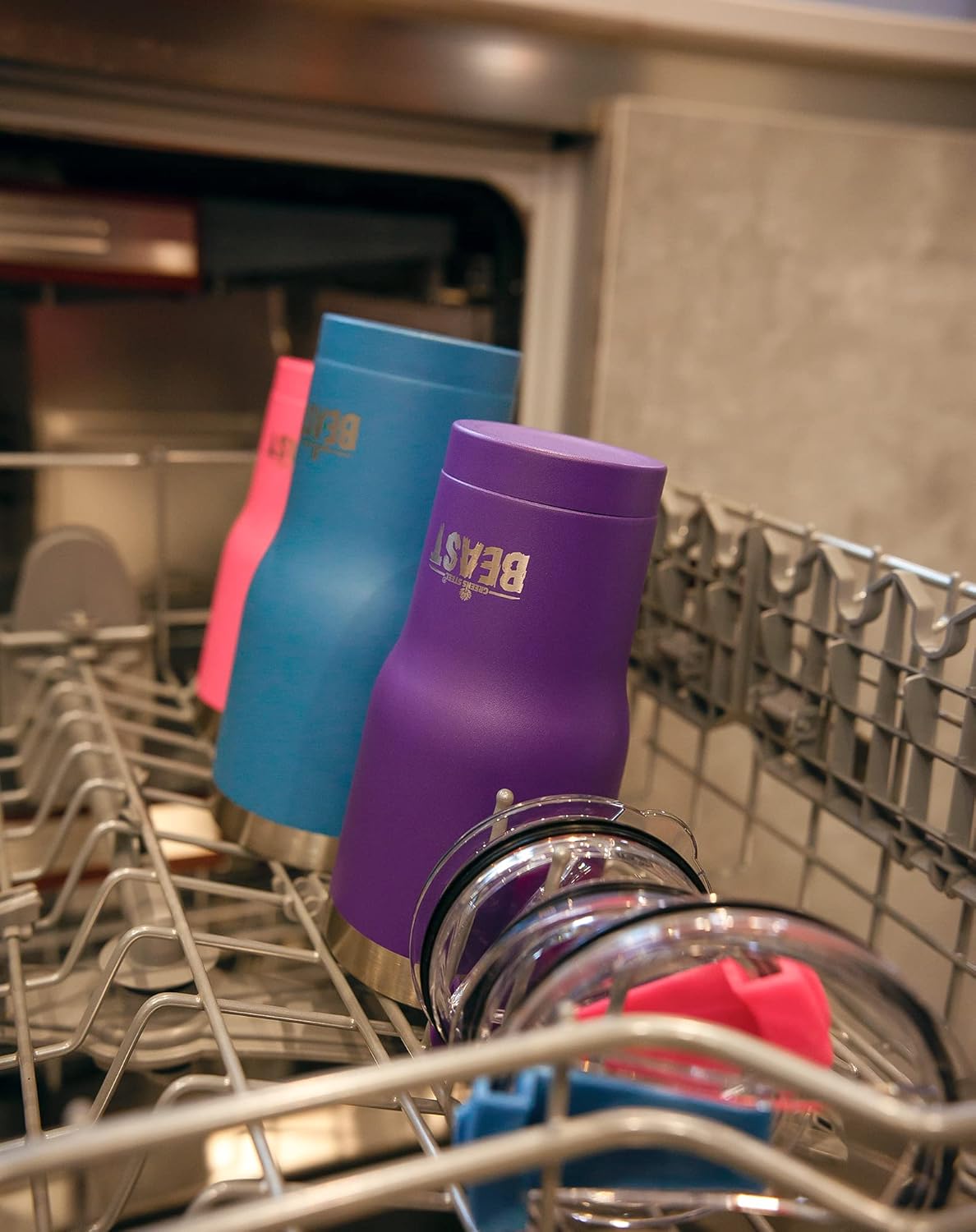 Beast 40 oz Tumbler Stainless Steel Vacuum Insulated Coffee Ice Cup Double Wall Travel Flask (Stormy Sky Blue) - Image 4