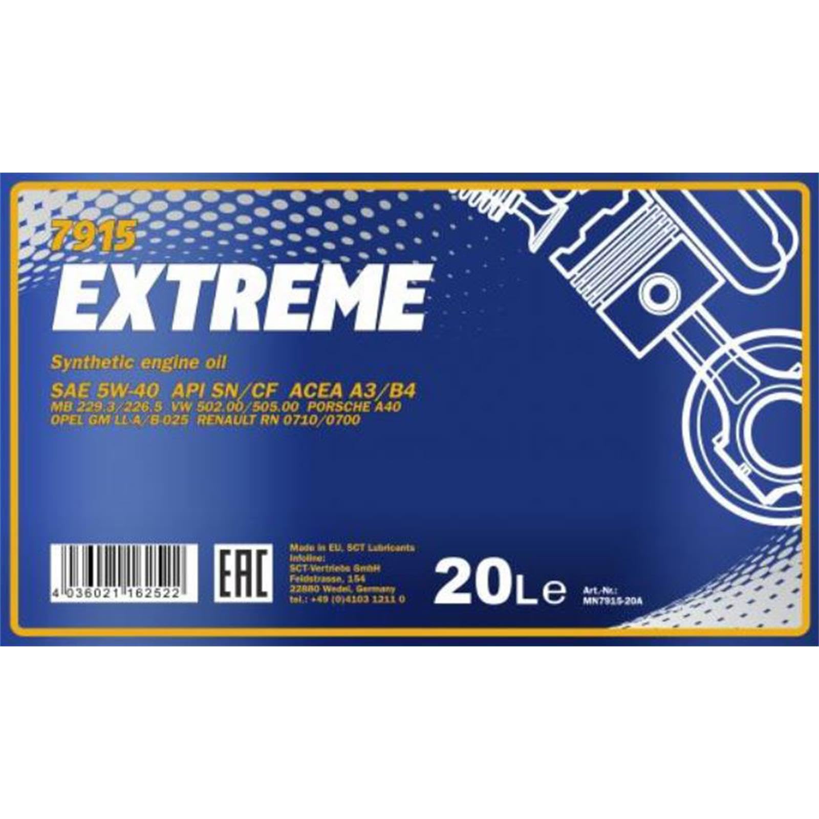 SCT Germany 2x 16252200000 Öl (40 L) | Acea A3/B4, 229.3, LL-A/b-025, ,