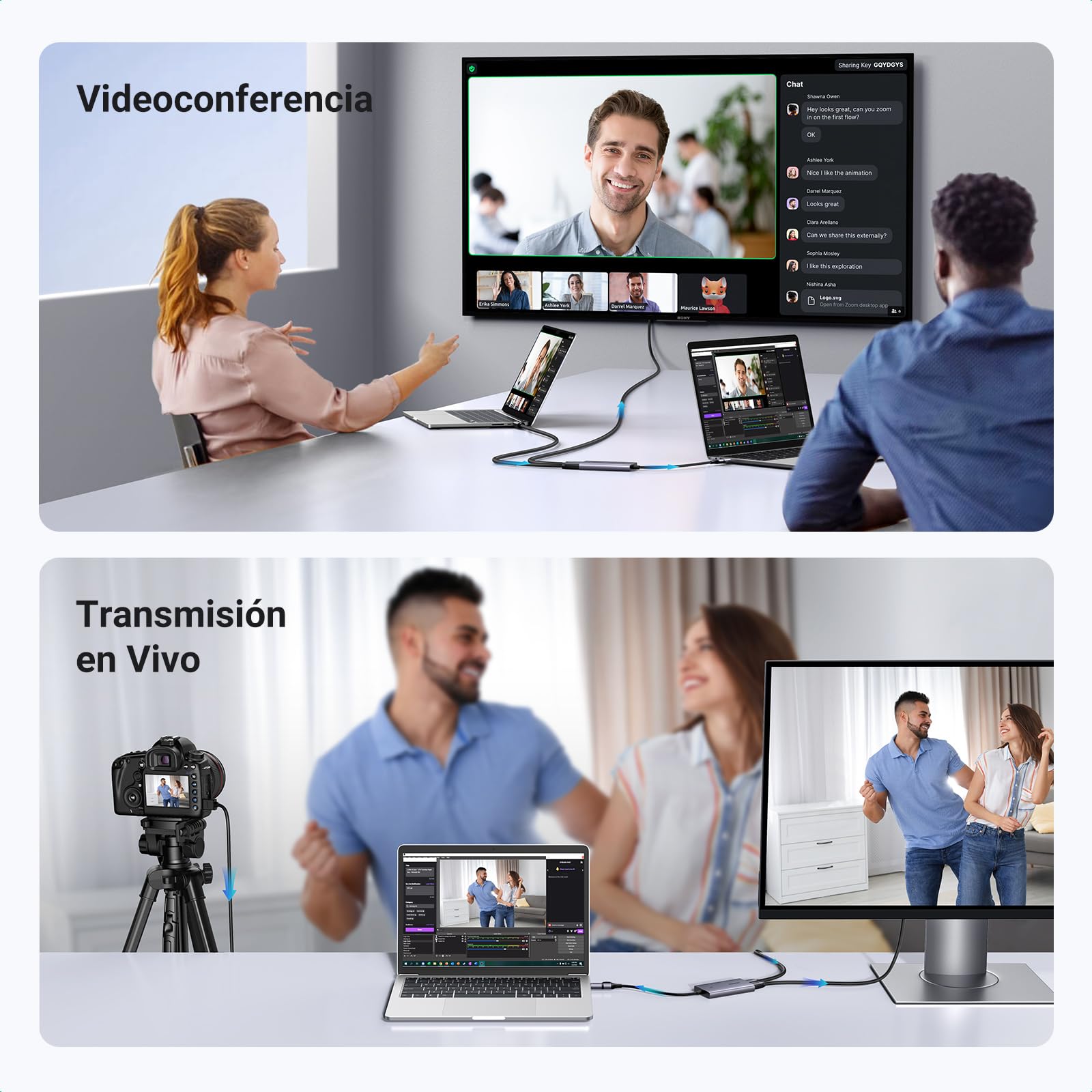 UGREEN Capturadora Vídeo HDMI Entrada 4K 30Hz Captura 2K 30Hz HD Capture Card per Streaming Gaming OBS Paso de señal 4K Compatibile con PC Switch PS5 Xbox MacBook iPad Camera