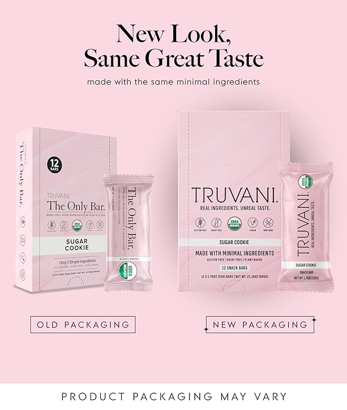 Barras Snack Veganas Truvani Sugar Cookie 12 Unidades miniatura 6
