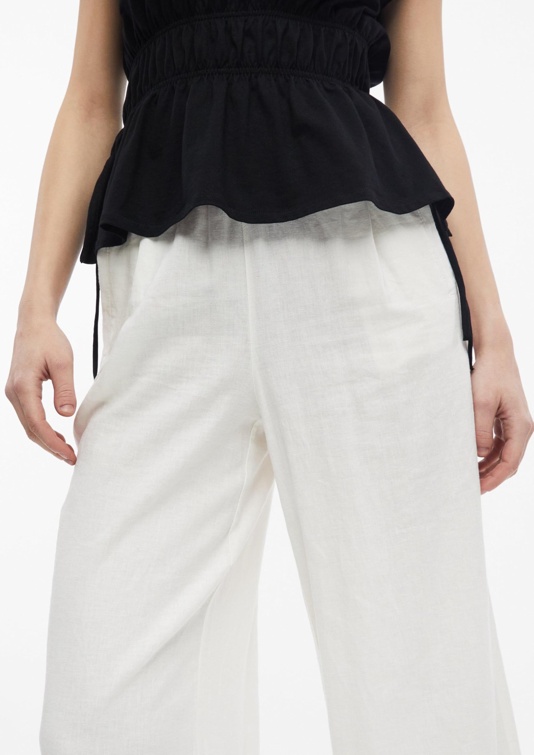 s.Oliver - 2179148, Pantaloni Lunghi in Misto Lino Donna