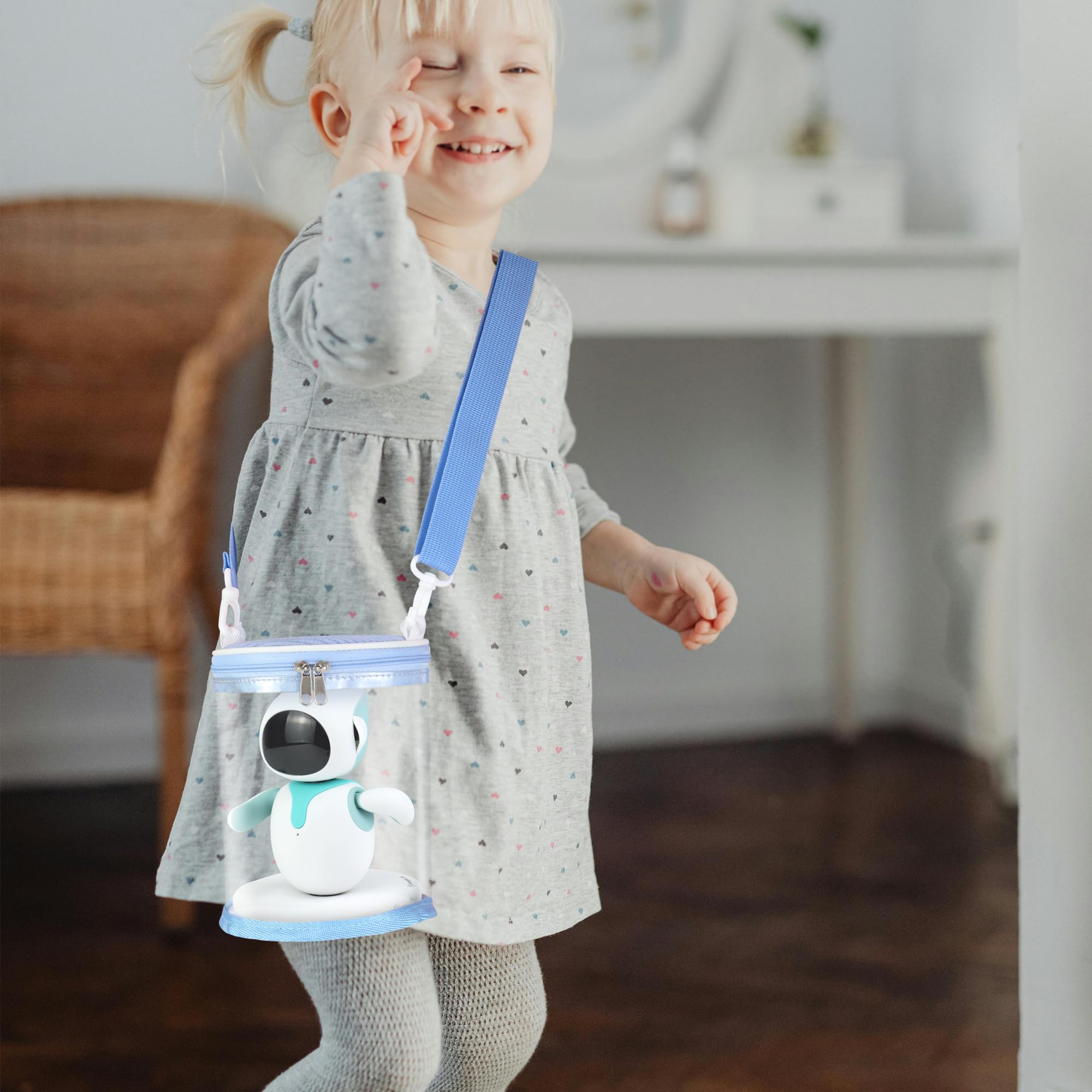 Funda de transporte compatible con mascotas Eilik Cute Robot, bolsa de exhibición compatible con robot Eilik, azul, solo bolsa