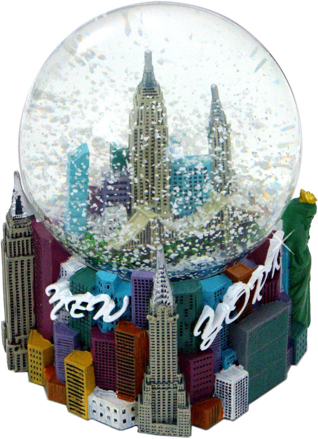 Musical NYC Snow Globe Empire Skyline 5.5 Inches Tall