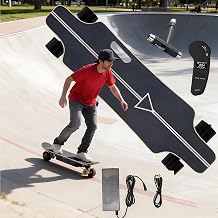 E-Skateboard/E-Board for Commuting 8/15/22/30km Range, Powerful 350W Hub Motors, 4 Speeds, Ergonomic Handle, Shock-Absorbing Deck - Ride Smoothly Anywhere 15km