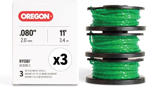 3-Pack Replacement Spool & Trimmer Line for Ryobi