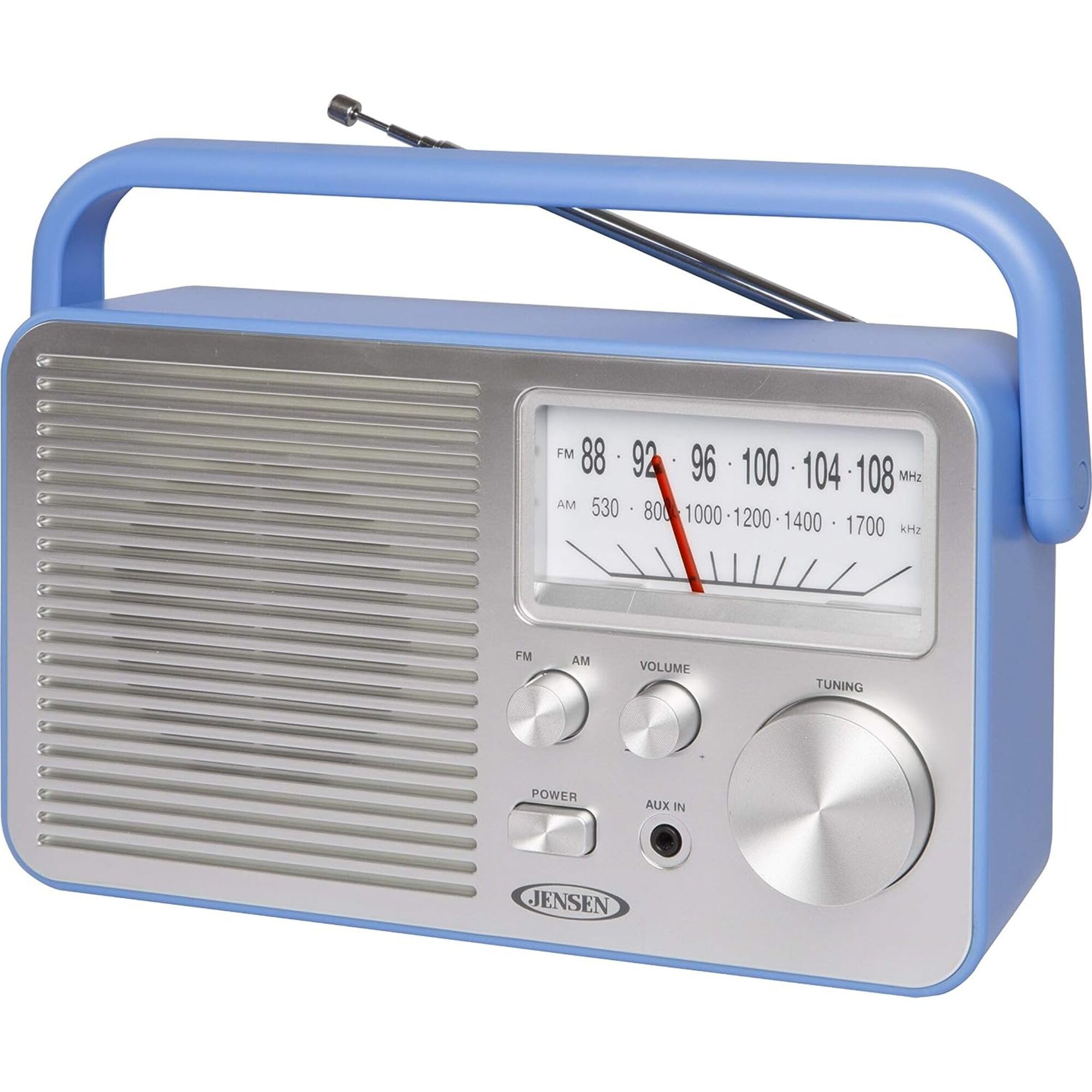 Jensen MR750BL Personal AM/FM Radio Blue (Blue)