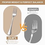 Lazycorner Silverware ensemble 50 Pièces en acier inoxydable Flatware Set Silverware Utensiles pour 10 Les gens comprennent les fourchettes Couteaux & Fourche à salade Lave-vaisselle Coffre-fort pour la maison Restaurant ou usage extérieur