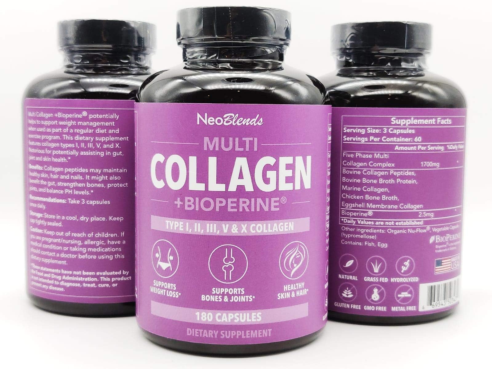 Multi Collagen + Bioperine Type I, II, III, IV, X (1)