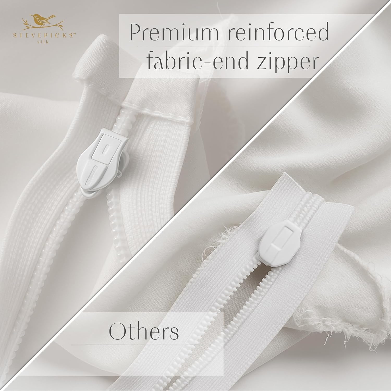 100% Pure Mulberry Silk Pillow cases, 22 Momme 6A High-Grade Fibers (1pc White, Standard 20x26 in), Silk Pillowcase, for Hair & Skin Care, Soft, Silk Pillowcases, Soft Cooling Bedding for Better Sleep