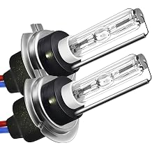 1Pair H7 HID Xenon Headlight Replacement Bulbs, 35W 6000K Extremely Bright Car Head Lamps