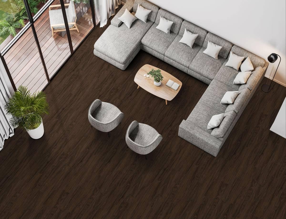 Wykładzina podłogowa z PCW samoprzylepna NUSS BILBAO – 15,24 x 91,44 cm (16 szt./2,23 m²) – samoprzylepne deski winylowe, deski laminowane, prane, antypoślizgowe, wodoodporne
