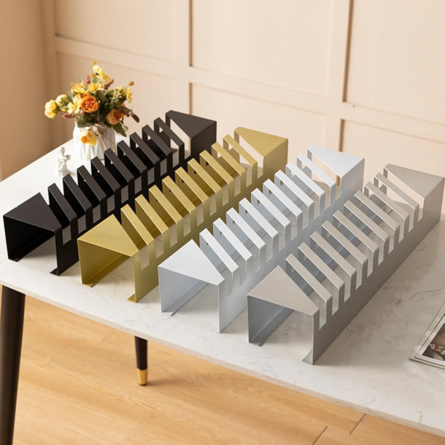 Marble Slab Display Stand for Desktop - Commercial Metal Small Ceramic Tile Display Rack for Retail Stores and Trade Show Floor - Shopping Mall Tile Display Rack