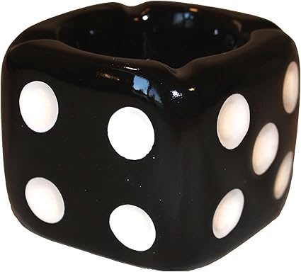 Amazon サイコロ シンプル で コンパクト な 灰皿 ダイス 小物入れ 煙草 スモーキング 喫煙具 オシャレ オモシロ すごろく ブラック インテリア オンライン通販